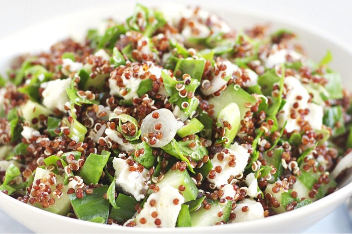Red Quinoa Recipe, Feta and Spinach Salad Red Quinoa Recipe, Feta and Spinach Salad