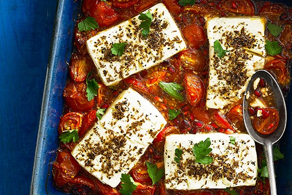 Baked Feta Cheese Recipe with Tomatoes Baked Feta Cheese Recipe with Tomatoes