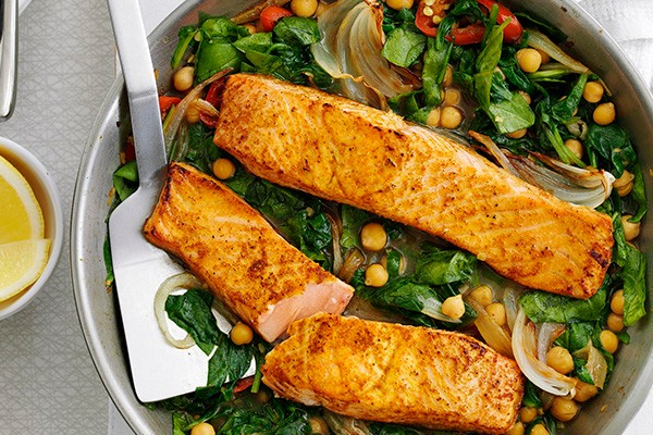 Chickpea Stew Recipe with Salmon Chickpea Stew Recipe with Salmon