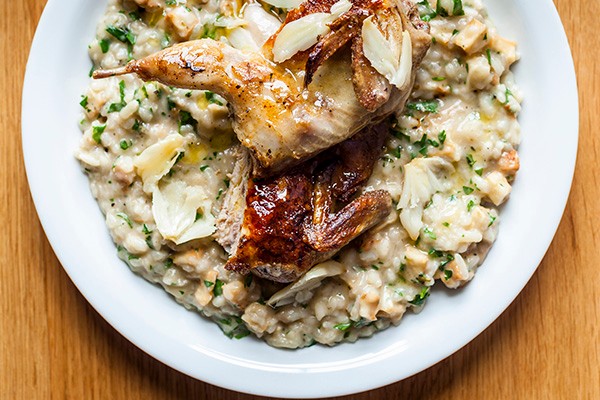 Garlic Risotto Recipe with Quail and Celeriac Garlic Risotto Recipe with Quail and Celeriac