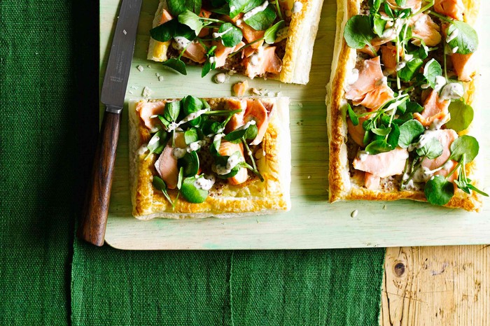 Salmon and Watercress Tarts Salmon and Watercress Tarts