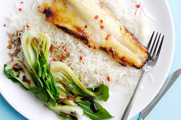 Miso Sea Bass Fillet Recipe with Ginger Greens Miso Sea Bass Fillet Recipe with Ginger Greens
