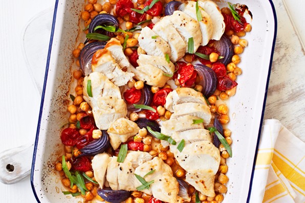 Roast Chicken Tomatoes Recipe with Chickpeas Roast Chicken Tomatoes Recipe with Chickpeas