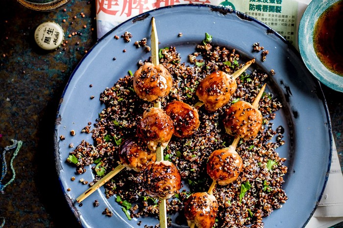 Tsukune with Japanese-Style Quinoa Recipe Tsukune with Japanese-Style Quinoa Recipe