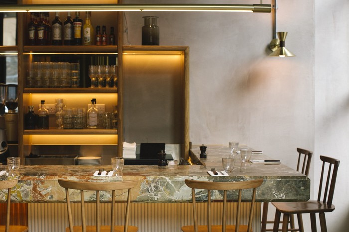 Padella, Phipp Street A sleek restaurant with marble bar