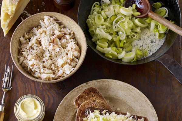 Crab Meat on Toast Recipe with Leek Crab Meat on Toast Recipe with Leek