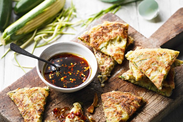 Courgette Pancakes Recipe With Dipping Sauce Courgette Pancakes Recipe With Dipping Sauce