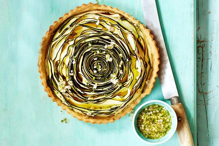 Vegetarian Entertaining Ideas Spiral Courgette Tart Recipe