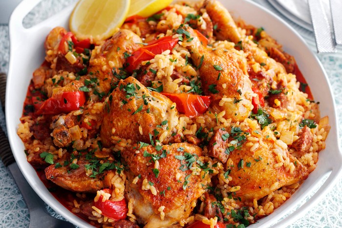 Spanish Rice Recipe Spanish Rice with Chicken and Chorizo Recipe