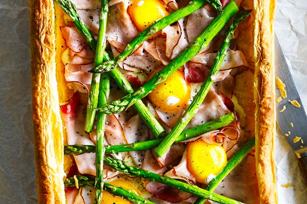 Asparagus Tart Recipe with Ham and Eggs Asparagus Tart Recipe with Ham and Eggs