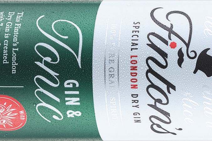 Finton's gin and tonic in a can