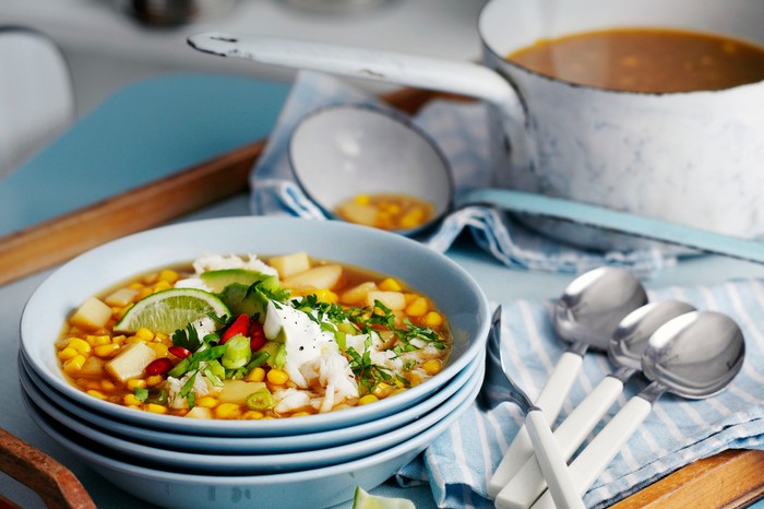 Sweetcorn Chowder Recipe With Spicy Crab Sweetcorn Chowder Recipe With Spicy Crab