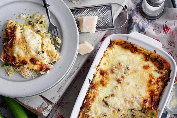 Leek and Crab Lasagne Recipe Leek and Crab Lasagne Recipe