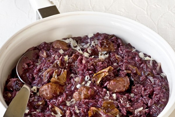 Sausage Risotto Recipe with Radicchio Sausage Risotto Recipe with Radicchio