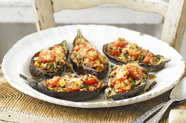 baked stuffed aubergines baked stuffed aubergines