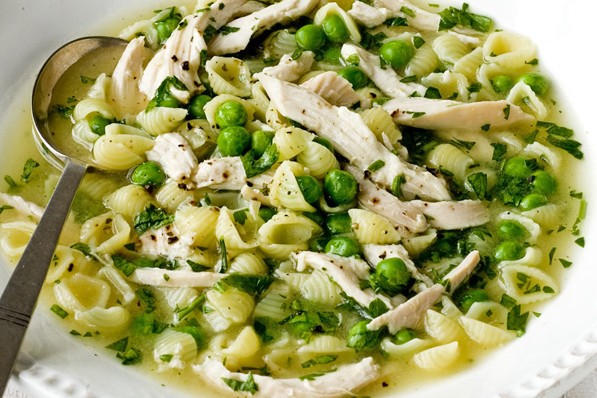 Chicken Pasta Broth Recipe with Peas Chicken Pasta Broth Recipe with Peas