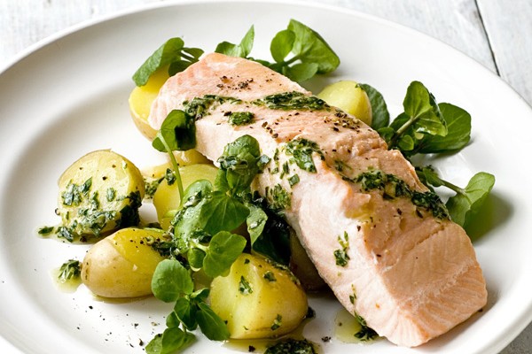30 Best Salmon Recipes and How To Cook Salmon Poached Salmon Recipe With Green Herb and Mustard Sauce Poached Salmon Recipe With Green Herb and Mustard Sauce
