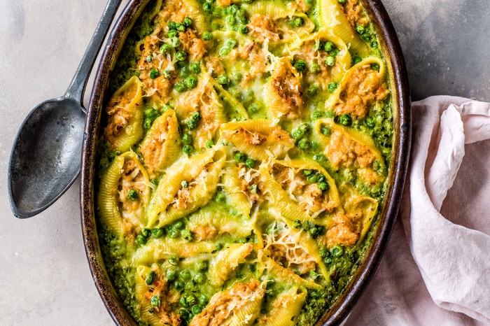 Crab Pasta Bake Recipe with Peas Crab Pasta Bake Recipe with Peas