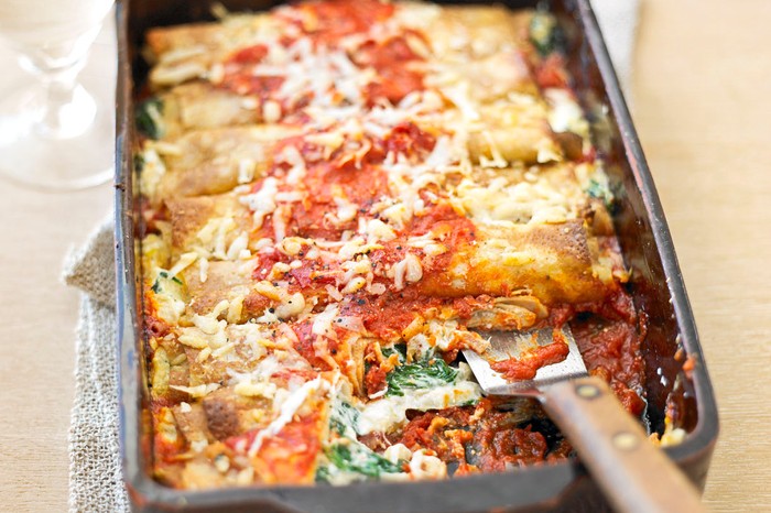 Baked Spinach and Ricotta Pancakes Recipe Baked Spinach and Ricotta Pancakes Recipe