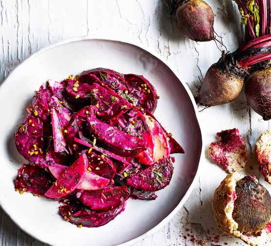 Salt-Baked Beetroot with Herby Yogurt Dressing Salt-Baked Beetroot with Herby Yogurt Dressing