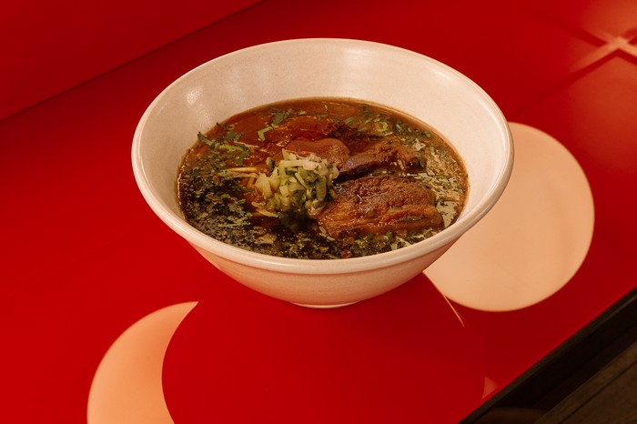 BAO Noodle SHop Shoreditch A bowl of noodle soup at BAO Noodle SHop Shoreditch