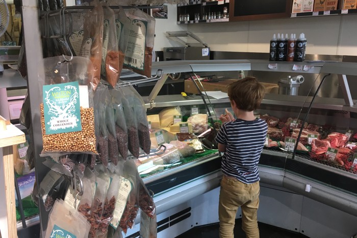 Bill the butcher, meat counter Bill the butcher, meat counter