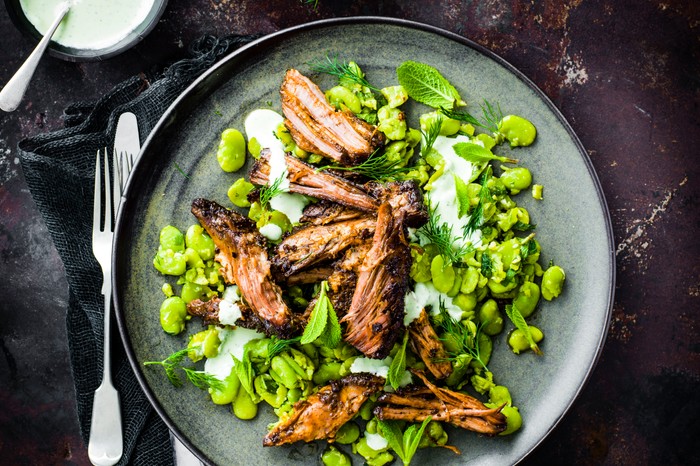 Lamb Shawarma Recipe with Broad Beans Lamb Shawarma Recipe with Broad Beans