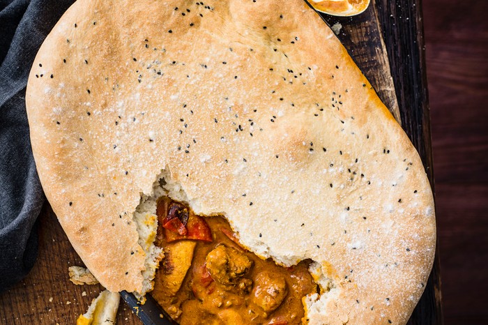 Butter Chicken Pie Recipe with Naan Crust Butter Chicken Pie Recipe with Naan Crust