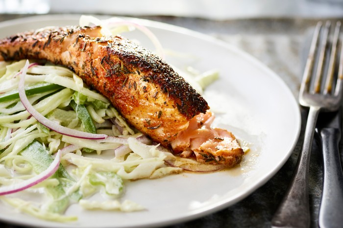 Cajun Salmon Recipe with Green Slaw Cajun Salmon Recipe with Green Slaw