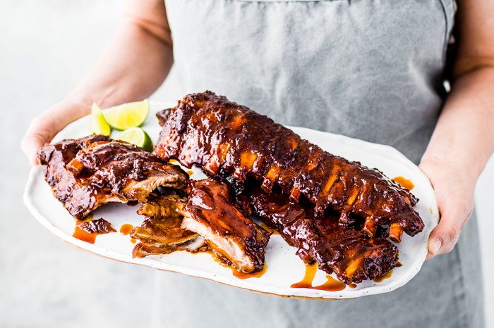 BBQ Pork Ribs Recipe Caramelised Pork Ribs with Peanut Butter