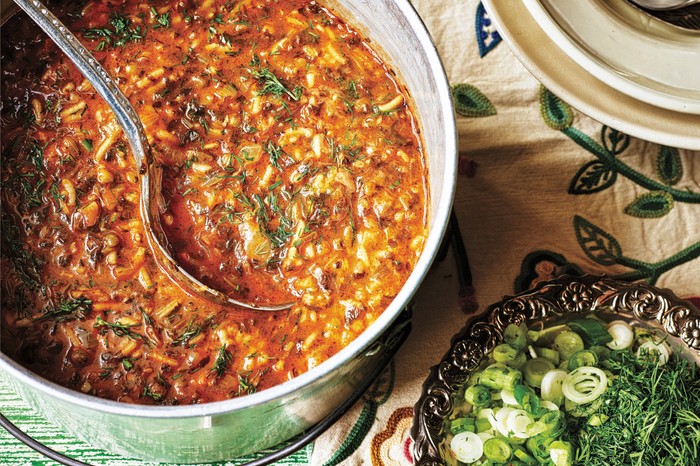 Aash Persian Soup Recipe with Lentils