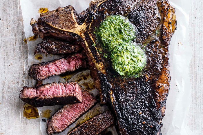 coffee-rubbed steak with lemon coriander butter coffee-rubbed steak with lemon coriander butter