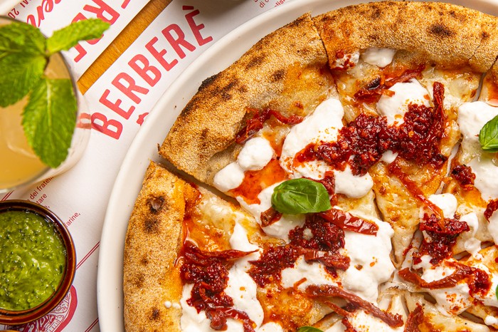 Berbere Pizza Berbere Pizza's Burrata & ‘Nduja pizza