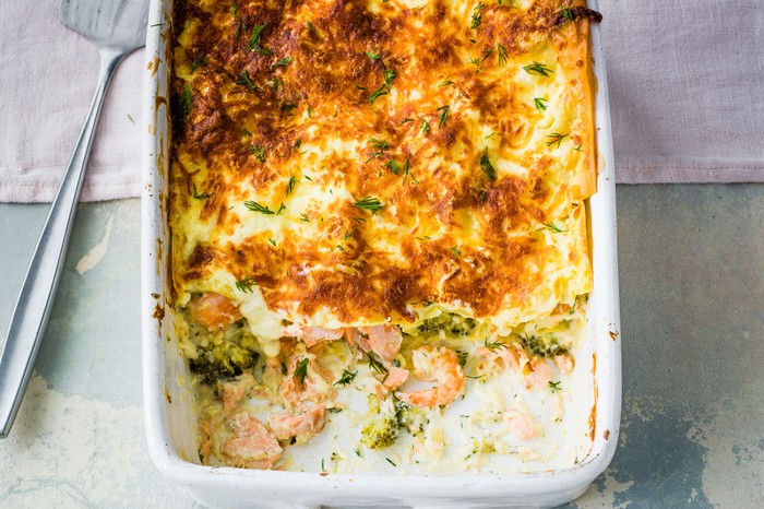 Fish Lasagne Recipe with Salmon and Prawn Fish Lasagne Recipe with Salmon and Prawn