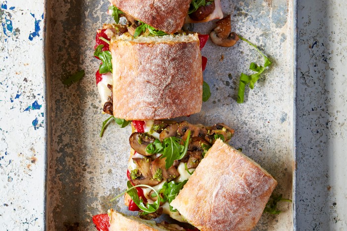 Garlic mushroom ciabatta Garlic mushroom ciabatta