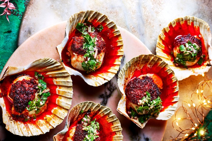 Grilled Scallops Recipe with ’Nduja Butter Grilled Scallops Recipe with ’Nduja Butter