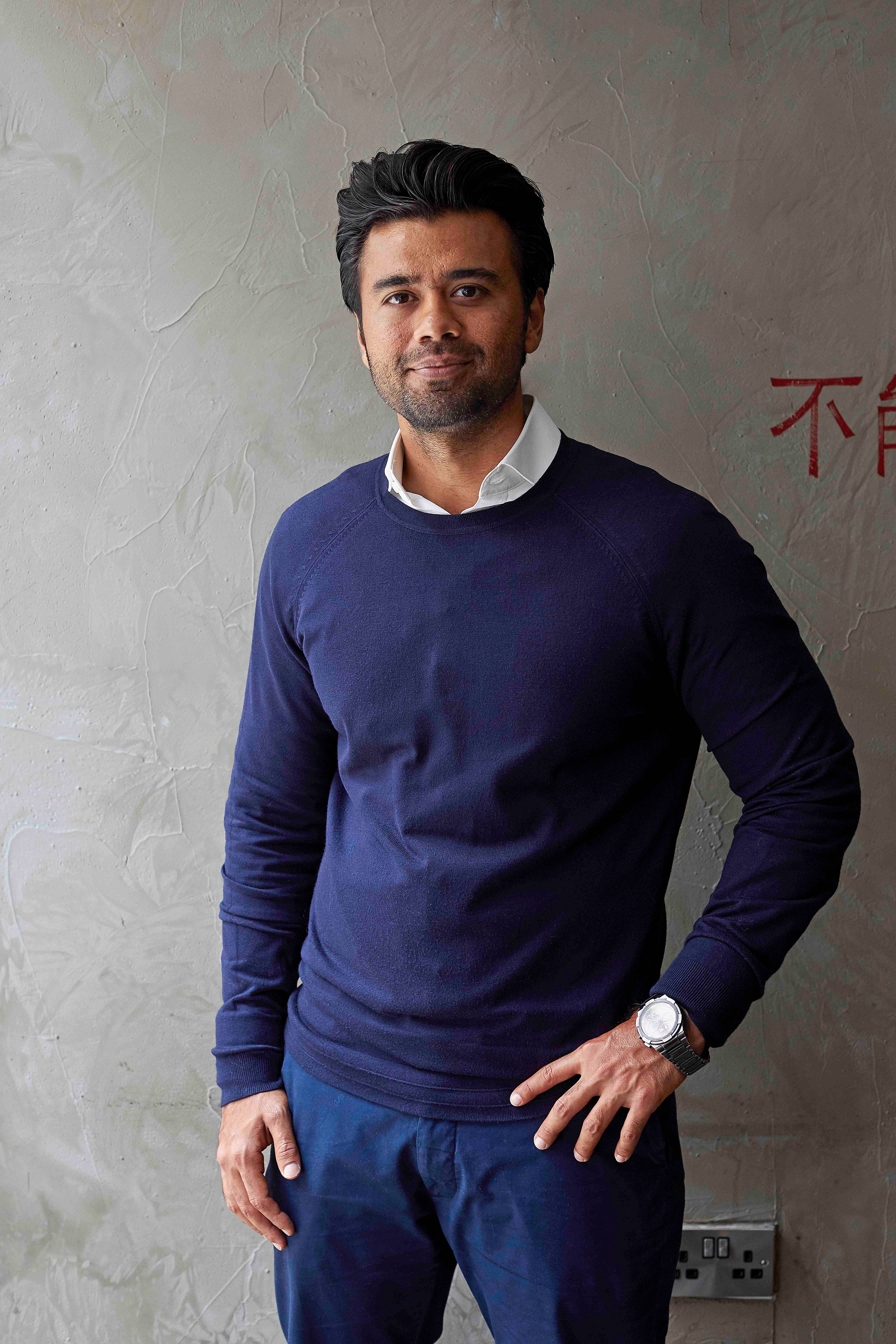 Huzefa Sajawal Huzefa Sajawal in a blue jumper