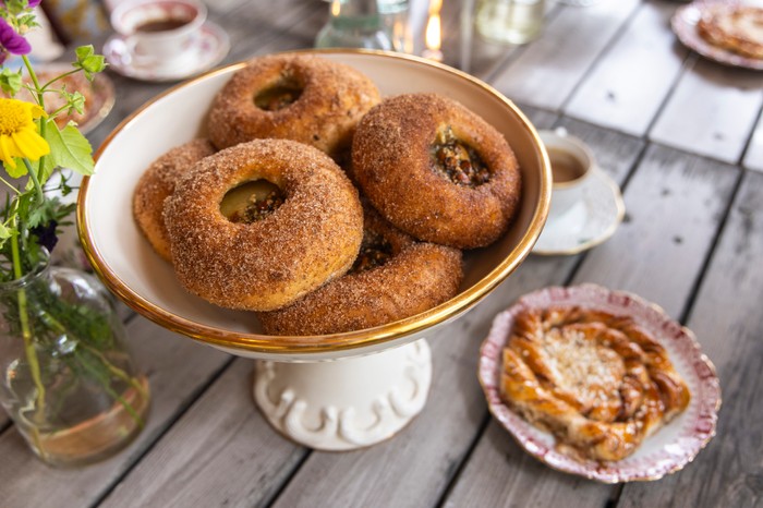 Ingmarso Bageri Stockholm Archipelago A plate of cinnamon buns on a wooden table at Ingmarso Bageri Stockholm Archipelago Take the ferry to this restaurant and hotel, where your bed for the night is a unique choice between a floating greenhouse, boujie boathouse or glass-fronted treehouse. In the summer months, two Italians take residence on the pizza ovens, or opt for the tasting menu sitting; a succession of contemporary Swedish dishes that might include roe with dill oil and horseradish cream, smoked char with celeriac and cucumber celery jus and woodfire oven lobster with jalapaño cream. Take a dip in the clear waters and warm up in the hot tub and dinky sauna, perched on its own pier, while sunset casts a pink and orange glow over the archipelago. 59north18east.com