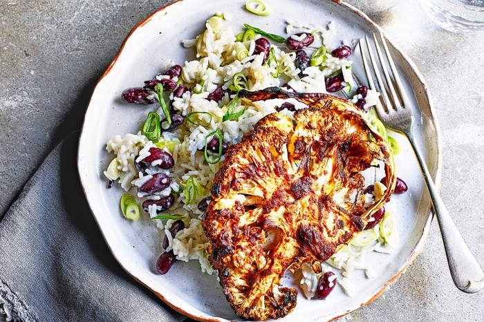 11 kidney bean recipes Jerk Cauliflower Steaks with Coconut Rice and Beans