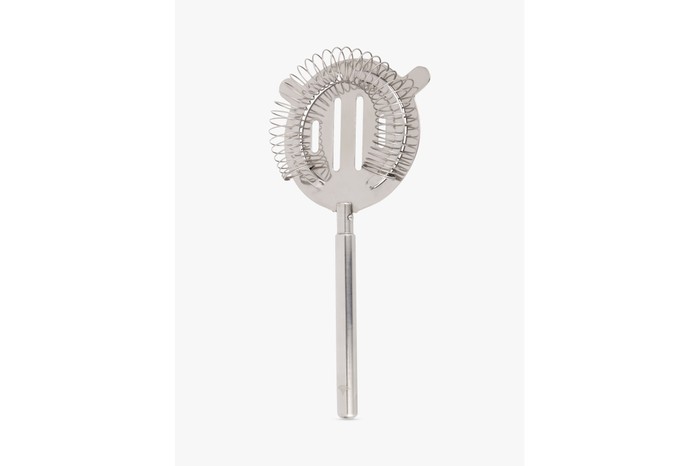 John Lewis strainer A silver coloured cocktail strainer