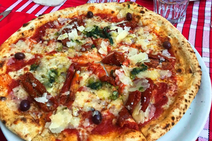 Pizza at La Bonne Mere Marseille Pizza at La Bonne Mere Marseille