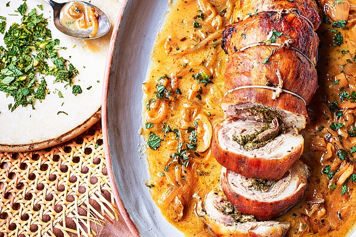 Rolled Lamb Breast Recipe Stuffed with Herbs Rolled Lamb Breast Recipe Stuffed with Herbs