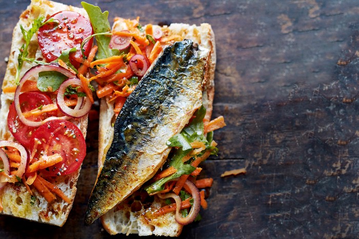 Istanbul’s mackerel sandwiches (balik ekmek) A mackerel and salad sandwich