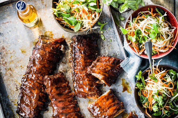 BBQ recipes Best Barbecue Recipes Miso Ribs with Asian Slaw Recipe Miso Ribs with Asian Slaw Recipe