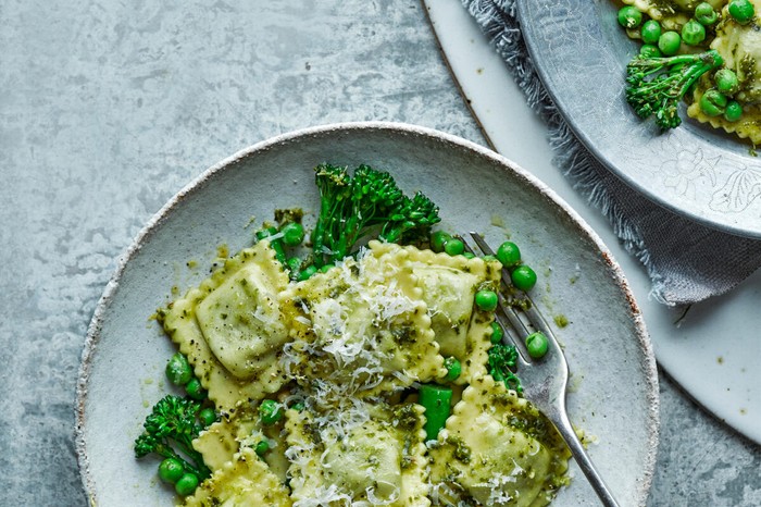 Pea pesto ravioli Pea pesto ravioli