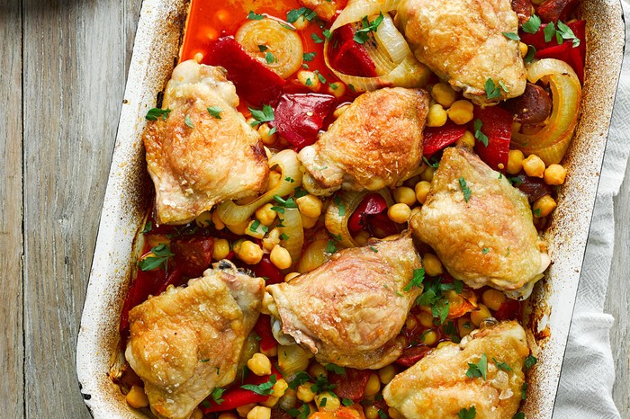 Chicken And Chorizo Tray Bake Recipe Chicken and chorizo traybake