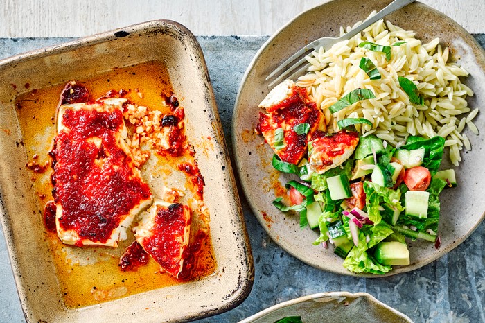 Baked Feta Recipe with Chilli Jam Baked Feta Recipe with Chilli Jam