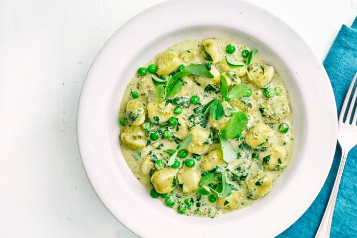 Vegetarian Gnocchi with Peas, Spinach and Pesto Recipe Gnocchi with Peas, Spinach and Pesto Recipe
