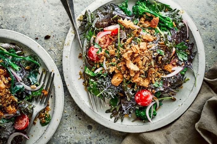 Healthy Vegetarian Salad Recipe with Tahini Dressing Healthy Vegetarian Salad Recipe with Tahini Dressing