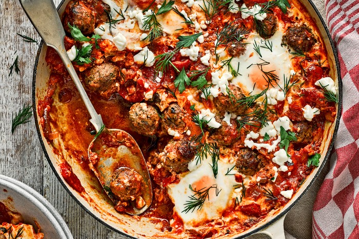 Shakshuka Recipe with Lamb Meatballs Shakshuka Recipe with Lamb Meatballs